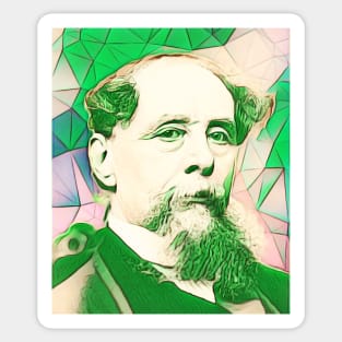 Charles Dickens Green Portrait | charlles dickens artwork 7 Sticker